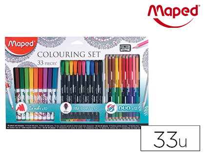 Set Maped dibujo mandalas 33 piezas